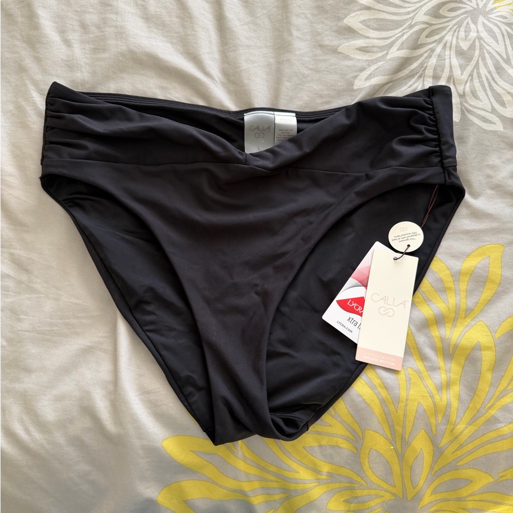 Calia Black Bikini Bottom NWT Large